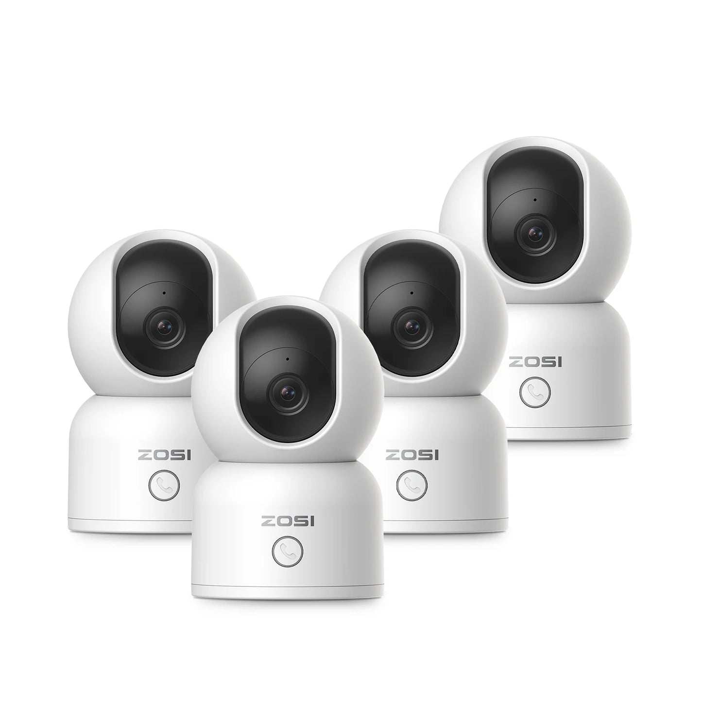 ZOSI 360° Smart Home Security Camera PTZ Auto Tracking Baby Monitor AI Panoramic HD Night Vision Indoor WiFi Surveillance Camera