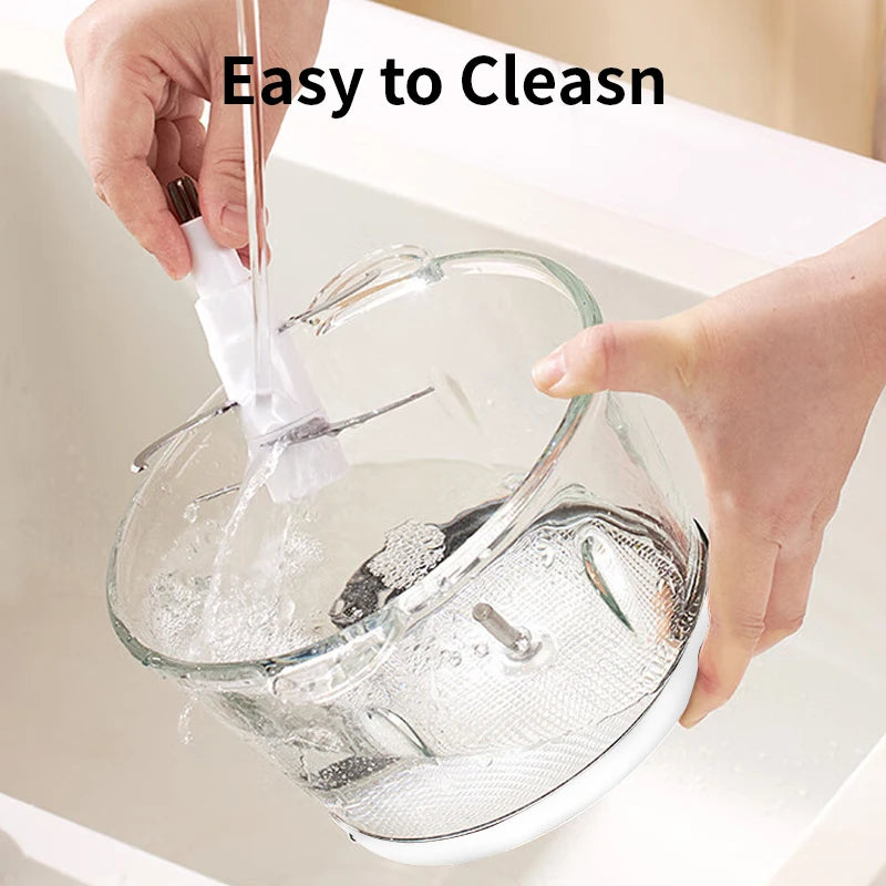 Food Processor, 350W Powerful Meat Grinder, 2L glass bowl 3 Speed Modes 2 Bi-Level Blades for Onion, Meat, Nuts, Frui