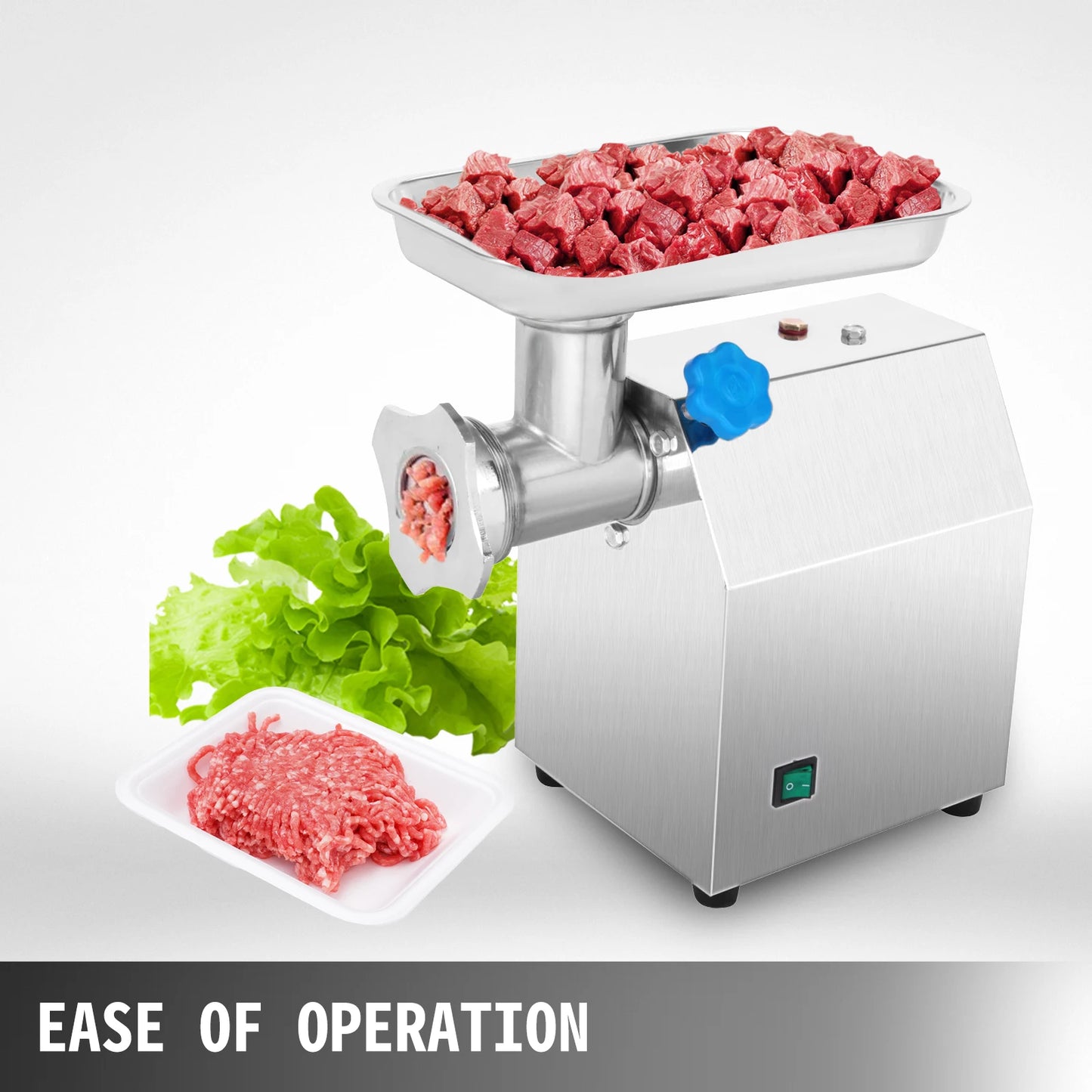 SucceBuy 250Kg/H Electric Meat Mincer Grinder Commercial Kitchen Chopper Food Processor Sausage Maker Machine Home Appliance