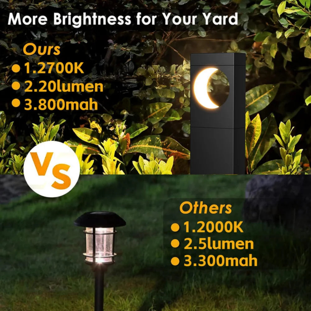 4/6Pack Super Bright Solar Lights, 12Hrs Auto On/Off, Outdoor Pathway/Garden/Patio LED Decor for Wedding/Mother's Day"