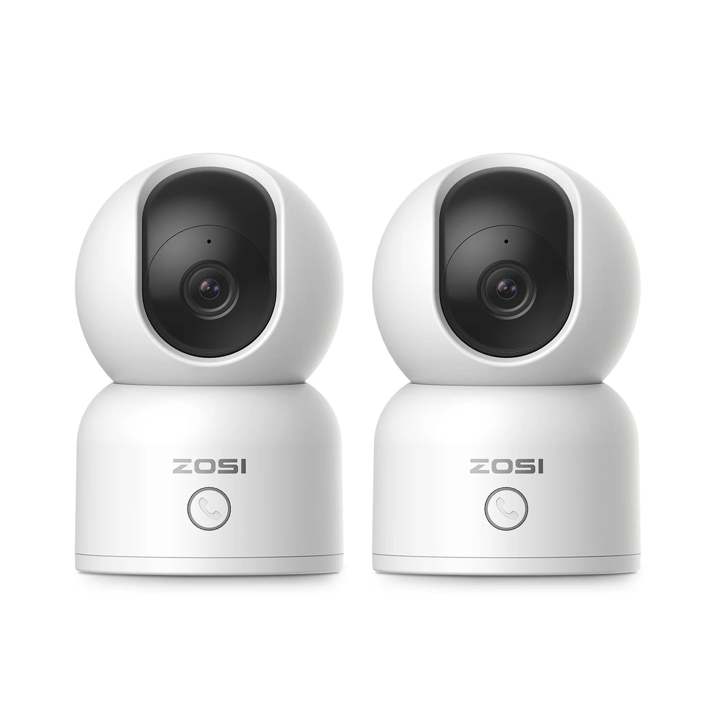ZOSI 360° Smart Home Security Camera PTZ Auto Tracking Baby Monitor AI Panoramic HD Night Vision Indoor WiFi Surveillance Camera