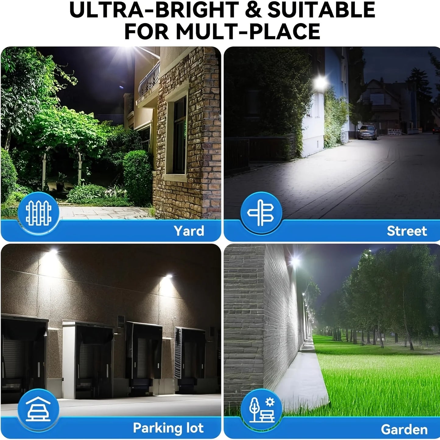 100,000LM Solar Flood Light6500K, 504 LEDs, IP65, Motion Sensor, Remote. For Parking Lot, Yard, Basketball Court