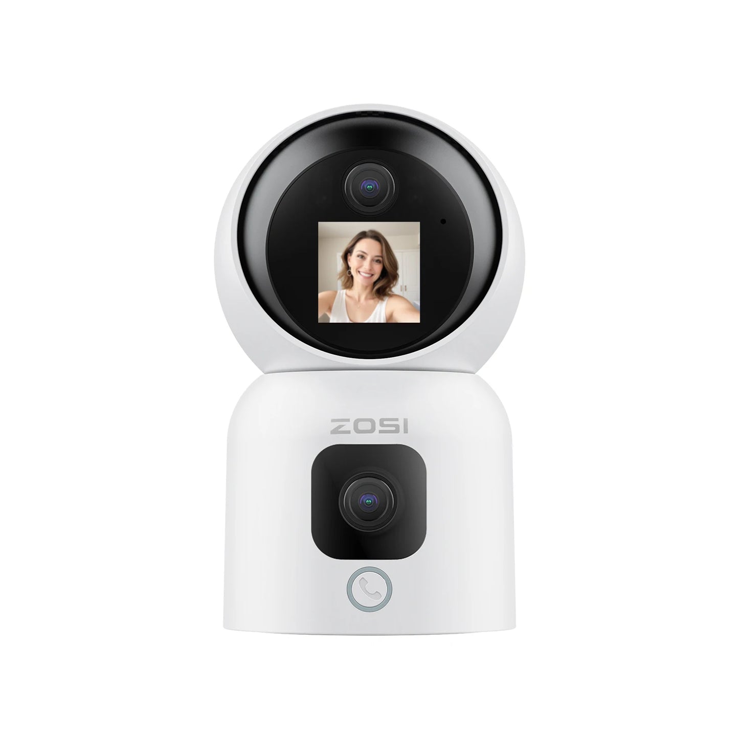 ZOSI 360° Smart Home Security Camera PTZ Auto Tracking Baby Monitor AI Panoramic HD Night Vision Indoor WiFi Surveillance Camera