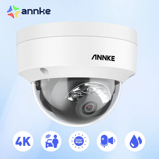 ANNKE 4K Smart Dual Light Network Camera IP67 IK08 Built-in Mic 8MP POE IP Cameras Motion detection H.265+ Smart Home 4mm