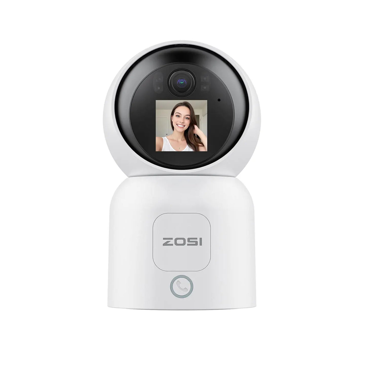 ZOSI 360° Smart Home Security Camera PTZ Auto Tracking Baby Monitor AI Panoramic HD Night Vision Indoor WiFi Surveillance Camera